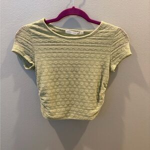 Altar'd State Light Green Textured Crop Top